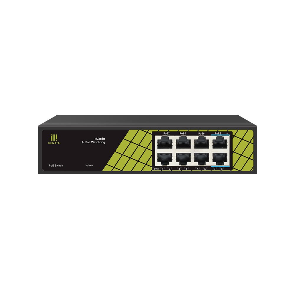 GENATA 8port 10/100 POE Switch