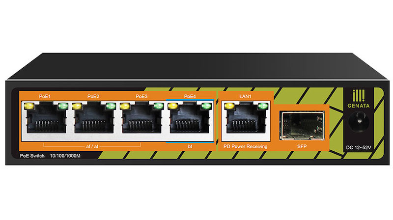 GENATA 4port 10/100 POE Switch